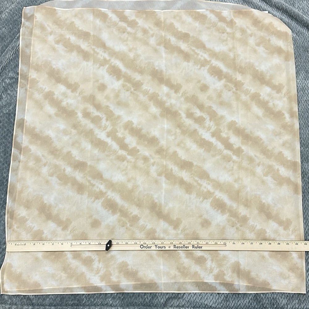 Colleen Lopez Shawl Wrap Scarf Bohemian Chic Hippy Sheer Tie Dye Neutral Beige - Picture 5 of 10